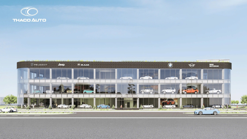 Dự án Showroom nhóm thương hiệu Stellantis, BMW & Xưởng Dịch vụ Xe Du lịch Hải Dương trưng bày các thương hiệu xe Châu Âu gồm BMW, MINI, BMW Motorrad, Peugeot, Jeep, RAM.